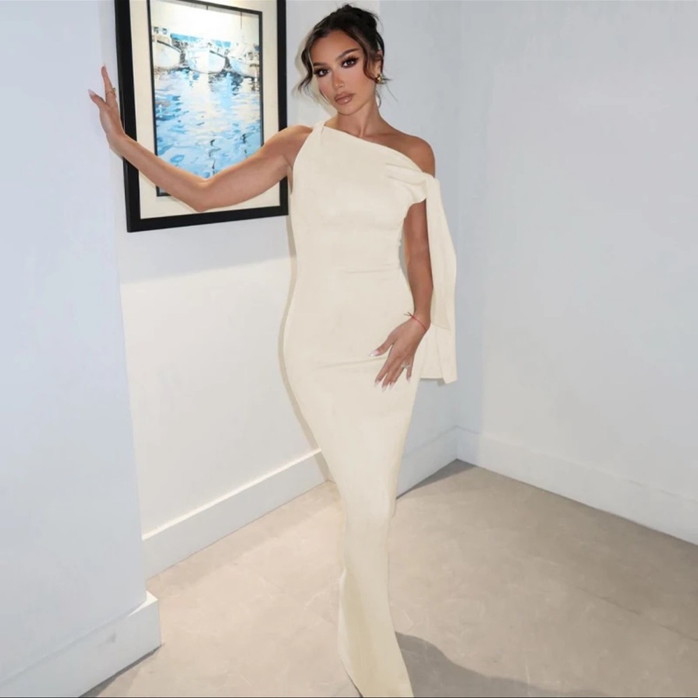 Cream color maxi dress